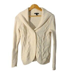 Tommy Hilfiger Small Cream Color Chunky Cardigan Sweater